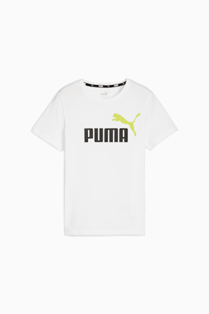 T-shirt Essentials+ Enfant et Adolescent, PUMA White-Lime Sheen, extralarge