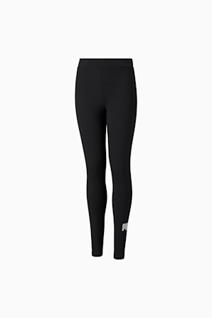 Essentials Logo Youth Leggings, Puma Black, extralarge-GBR