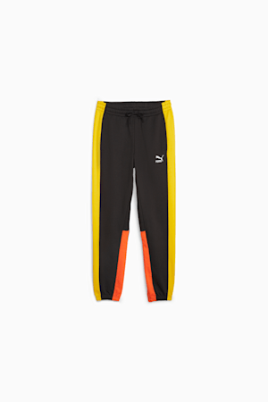 Classics Block Men's Sweatpants, PUMA Black-Hot Heat, extralarge