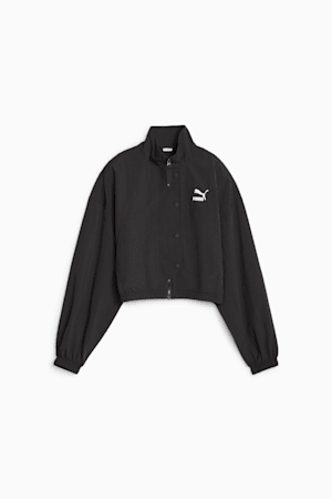 DARE TO Cropped Woven Jacket, PUMA Black, extralarge-GBR