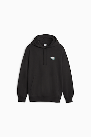 DOWNTOWN Women's Oversized Graphic Hoodie, PUMA Black, extralarge