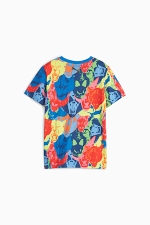 T-shirt imprimé de basketball, jeunes, PUMA Black, extralarge