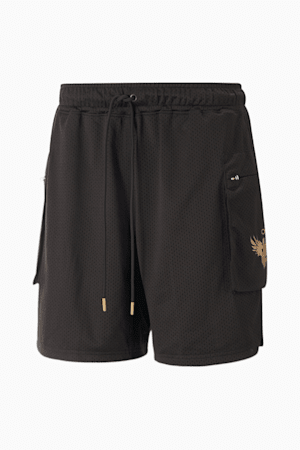 PUMA x Melo Mesh Basketball Shorts Men, PUMA Black, extralarge-GBR