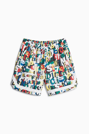 Short de basketball Trash Talk, pour homme, PUMA White-AOP, extralarge