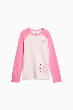 T-shirt à manches longues PUMA x SPONGEBOB SQUAREPANTS Jeunes, Frosty Pink, extralarge