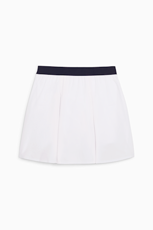 W Club Women's Pleated Golf Skirt, White Glow-Deep Navy, extralarge-GBR