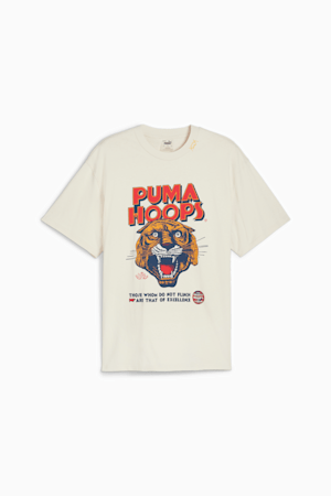 SHOWTIME PUMA HOOPS Men's Tee I, Alpine Snow, extralarge