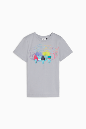 PUMA x TROLLS Kids' Tee, Gray Fog, extralarge-GBR