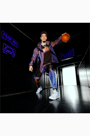 MELO IRIDESCENT Woven Men's Basketball Jacket, Ultraviolet, extralarge-GBR