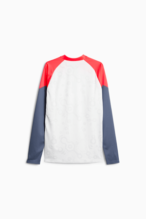 Haut avec quart de glissière de soccer individualCUP Homme, PUMA White-Fire Orchid, extralarge