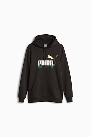 No.1 Logo PUMA 75th Year Anniversary Celebration Men's Hoodie, PUMA Black, extralarge