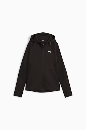 EVOSTRIPE Women's Full-Zip Hoodie, PUMA Black, extralarge-GBR