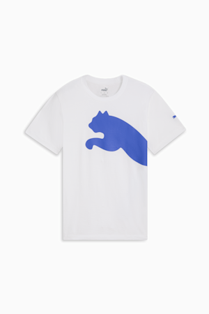 Oversized Logo Men's Tee, PUMA White-Dazzling Blue, extralarge