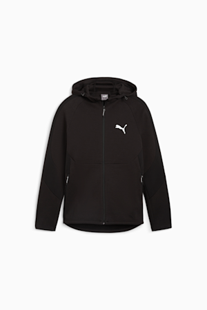 EVOSTRIPE Men's Full-Zip Hoodie, PUMA Black, extralarge-GBR