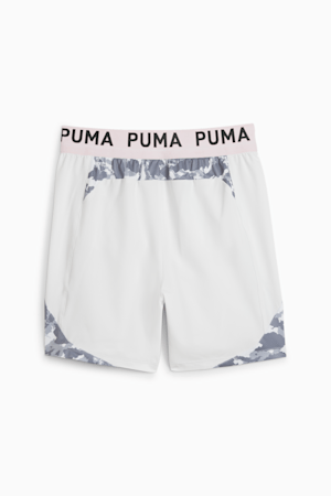 PUMA Kids' Training All-Over Print Shorts, Silver Mist, extralarge-GBR
