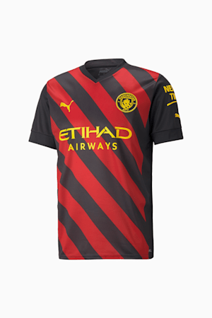 Manchester City F.C. Away 22/23 Replica Jersey Men, Puma Black-Tango Red, extralarge-GBR