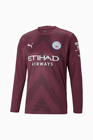 Manchester City F.C. Football Goalkeeper Long Sleeve Replica Jersey Men, Grape Wine-Puma Black, extralarge-GBR