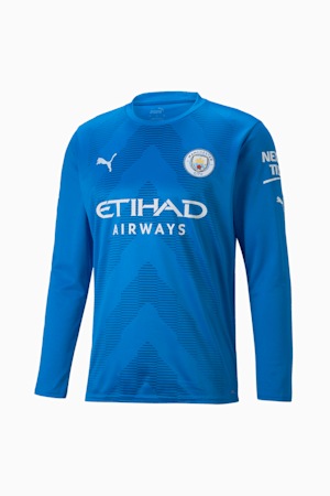 Manchester City F.C. Football Goalkeeper Long Sleeve Replica Jersey Men, Electric Blue Lemonade-Limoges, extralarge-GBR