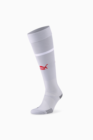 Switzerland Football Banded Replica Socks Men, Harbor Mist-Puma Red, extralarge-GBR