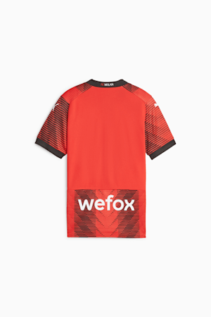 AC Milan 23/24 Big Kids' Replica Home Jersey, For All Time Red-PUMA Black, extralarge
