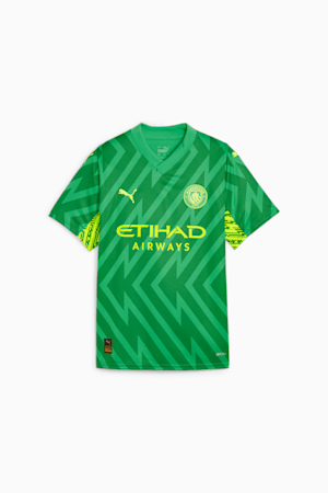 Manchester City Short Sleeve Goalkeeper Jersey Youth, Grassy Green-Yellow Alert, extralarge-GBR