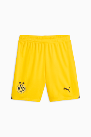 Borussia Dortmund Football Shorts, Cyber Yellow-PUMA Black, extralarge-GBR