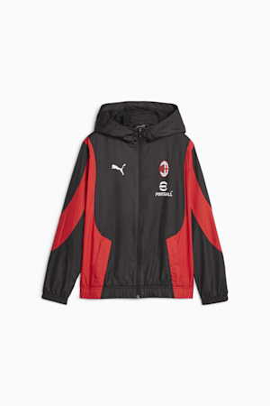 AC Milan Youth Pre-match Football Jacket, PUMA Black-For All Time Red, extralarge-GBR