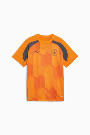 Manchester City F.C. Pre-match Short Sleeve Jersey Youth, Orange Popsicle-Strong Gray, extralarge-GBR