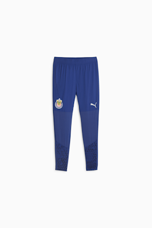 C.D. Guadalajara Men's Soccer Training Pants, Elektro Blue-Puma Silver, extralarge