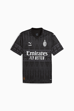 AC Milan x PLEASURES Men's Football Jersey, PUMA Black-Asphalt, extralarge-GBR