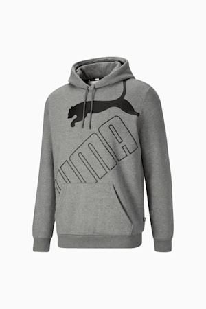 Big Logo Men's Hoodie, Medium Gray Heather, extralarge