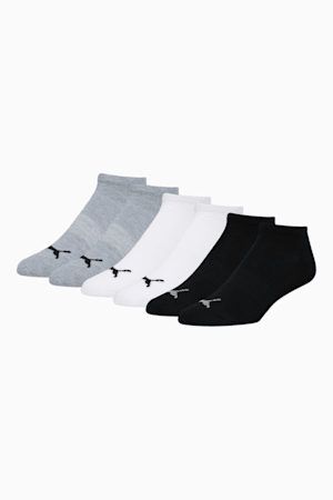 Men's Half-Terry Low Cut Socks (6 Pack), GREY / BLACK, extralarge
