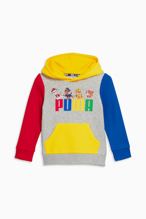 PUMA x PAW PATROL Toddlers' Color Block Hoodie, LIGHT HEATHER GREY, extralarge