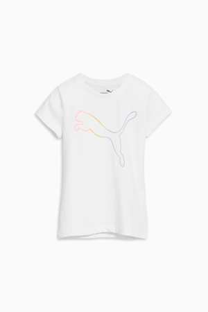 Single Logo Little Kids' Tee, PUMA WHITE, extralarge