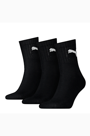 PUMA Unisex Short Crew Socks 3 Pack, black, extralarge-GBR