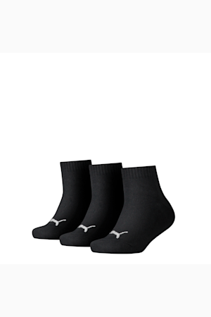 PUMA Kids' Quarter Socks 3 Pack, black, extralarge-GBR