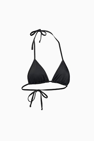 PUMA Swim Women's Triangle Bikini Top, black, extralarge-GBR