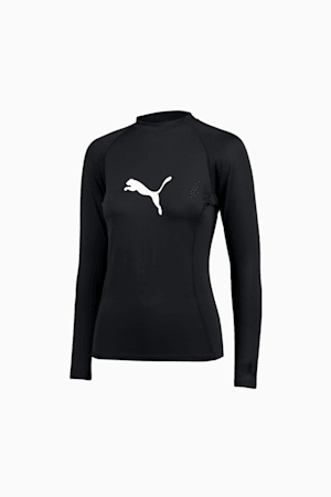 PUMA Swim Women's Long Sleeve Rash Guard, black, extralarge-GBR