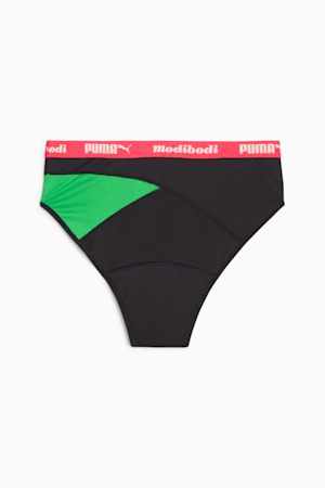 Puma X Modibodi Active Hi Cut Full Brief, Black-Green, extralarge-GBR