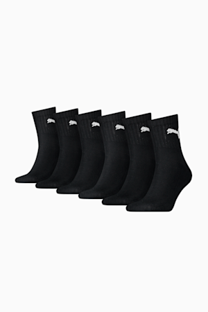 PUMA Unisex Short Crew Socks 6 pack, black, extralarge-GBR
