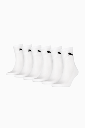 PUMA Unisex Short Crew Socks 6 pack, white, extralarge-GBR