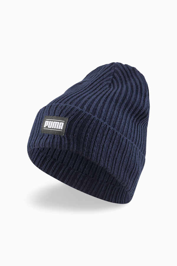 Classic Cuff Ribbed Beanie, Peacoat, extralarge