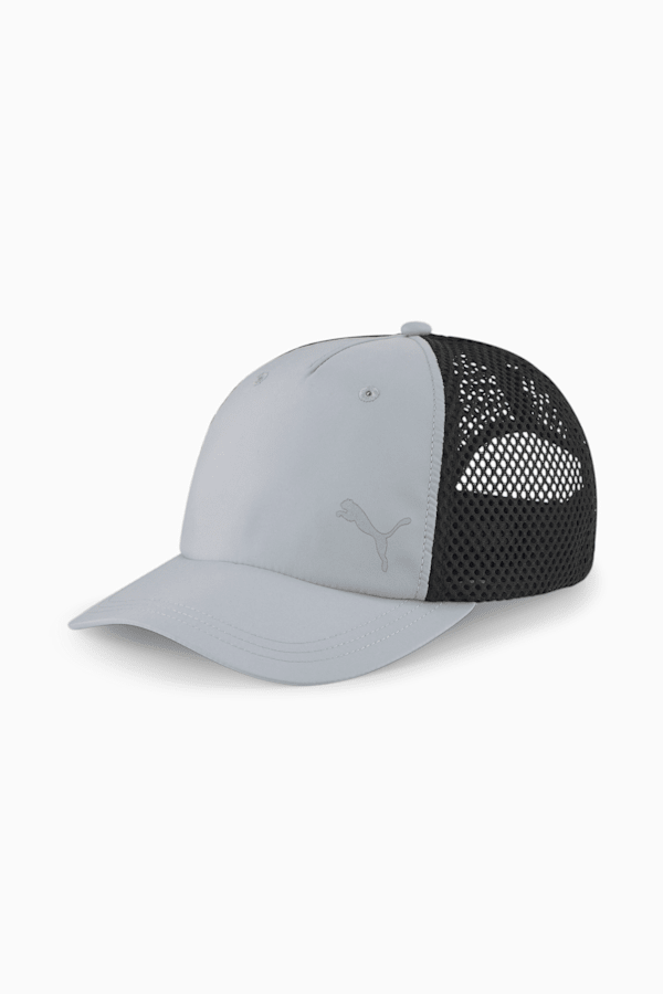 Running Trucker Cap, Platinum Gray-PUMA Black, extralarge