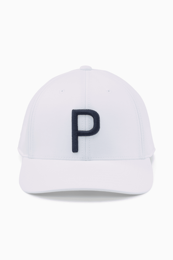 P Golf Cap Youth, White Glow-Navy Blazer, extralarge-GBR