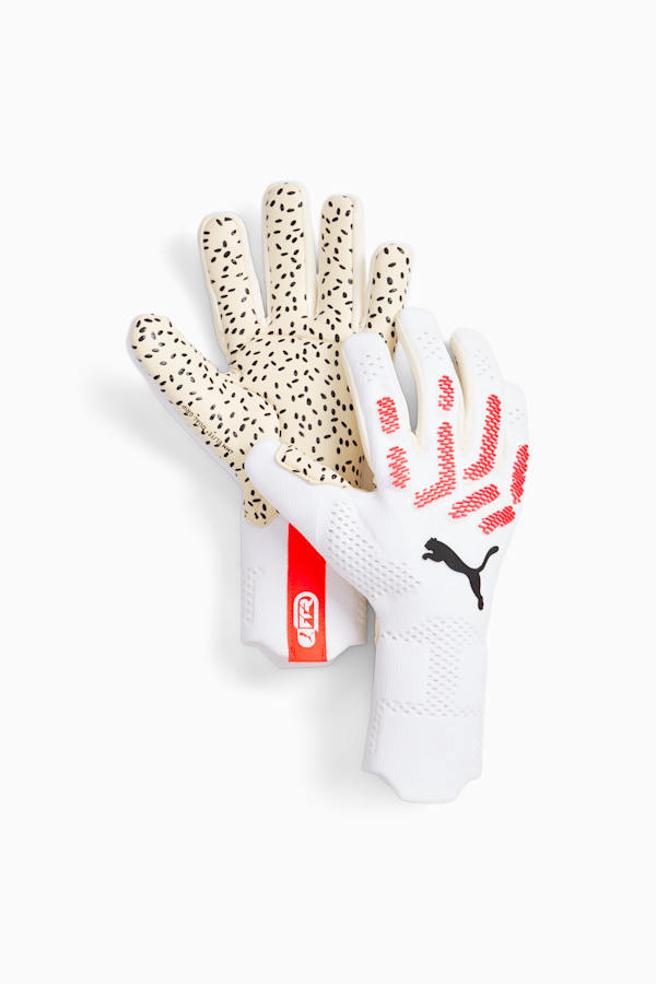 FUTURE Ultimate Negative Cut Football Goalkeeper Gloves, PUMA White-Fire Orchid, extralarge-GBR