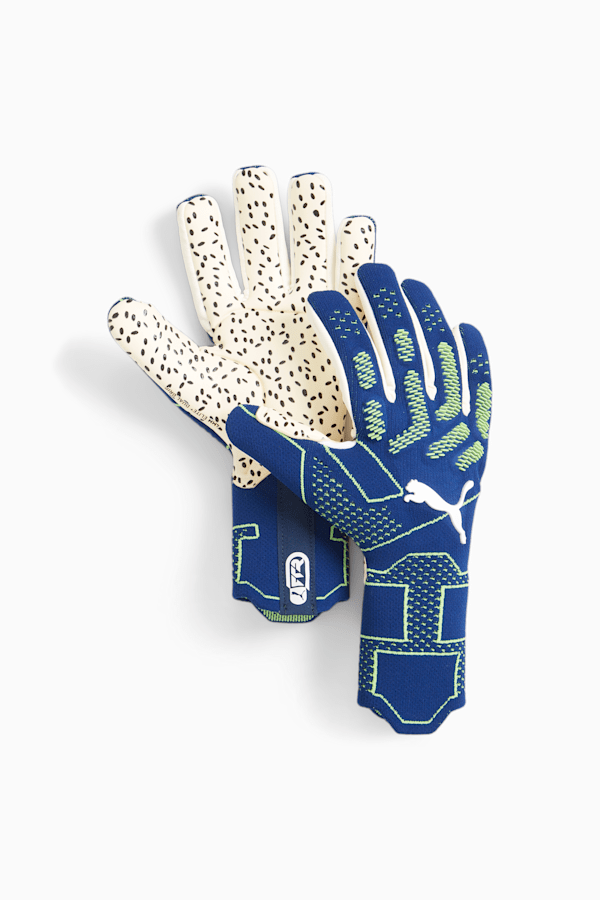FUTURE Ultimate Negative Cut Football Goalkeeper Gloves, Persian Blue-Pro Green, extralarge
