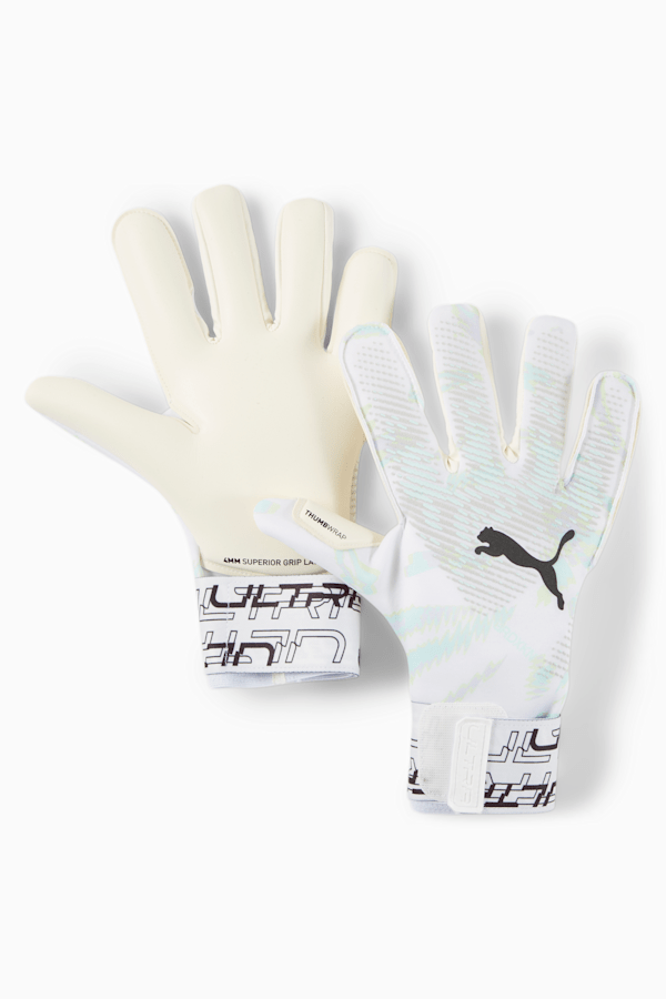 ULTRA Grip 1 Brilliance Hybrid Football Goalkeeper Gloves, PUMA White-Spring Lavender, extralarge
