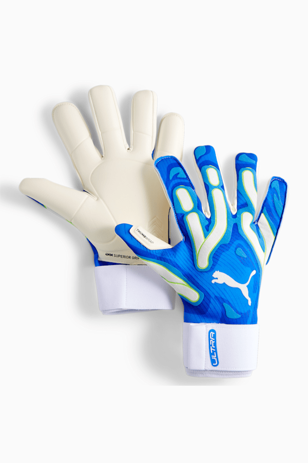 ULTRA Ultimate Hybrid Goalkeeper Gloves, Ultra Blue-PUMA White, extralarge-GBR