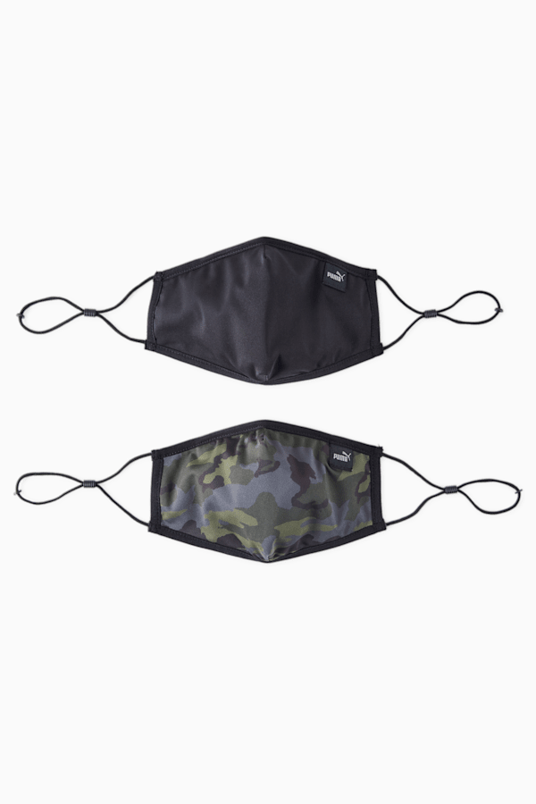 PUMA Core Face Mask (Set of 2), Forest Night-camo, extralarge