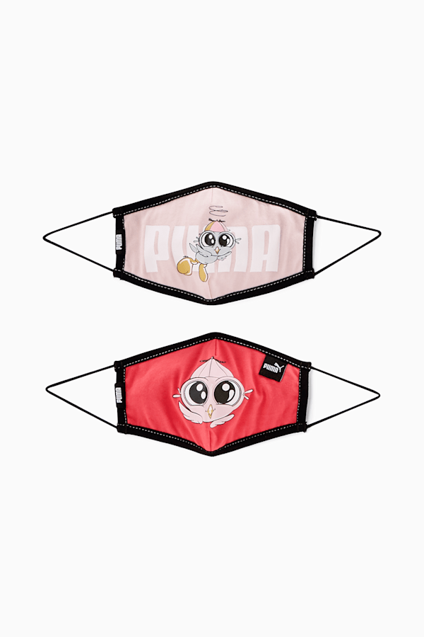 Lil PUMA Kids' Face Masks (Set of 2), Lotus-pink-animal, extralarge